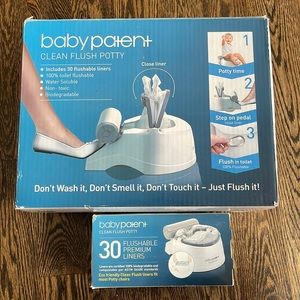 Baby patent clean flush potty and liners
